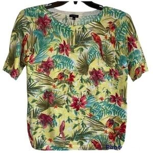Talbots 100% Cotton Tropical Short Sleeve Sweater, Size Medium​, Lightweight